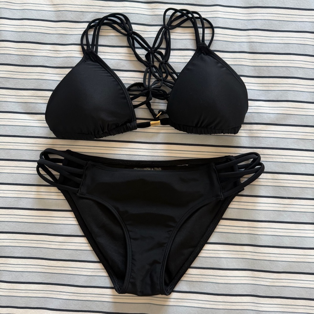 Abercrombie and fitch swim top with back detail (small)  and bottom bikini (XS)